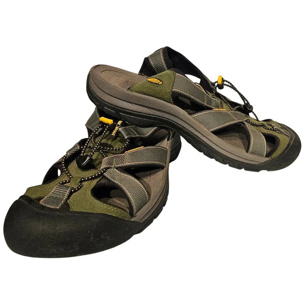 Keen Newport H2 Mens Hiking Sandals Olive Green Black Waterproof Size 14 1001938
